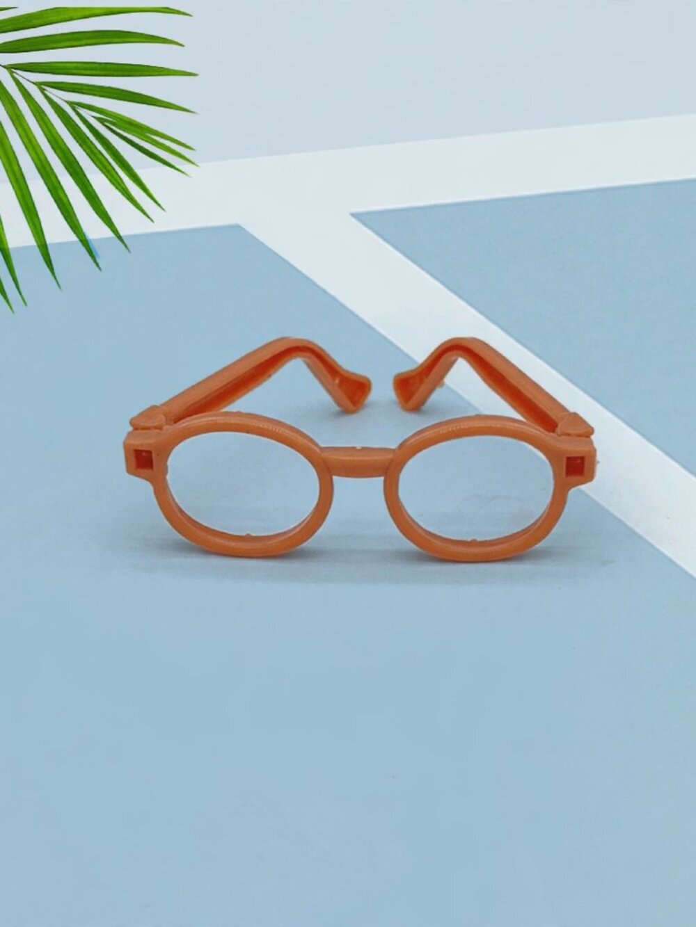 Labubu Doll Glasses – Orange | Brand New